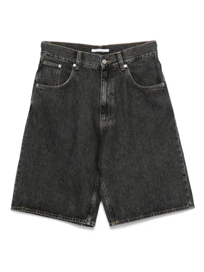 Sunflower Stonewashed Denim Shorts In Black
