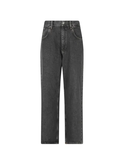 Sunflower Stonewashed Straight-leg Jeans In Gray