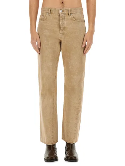 Sunflower Straight Twist Jeans In Beige