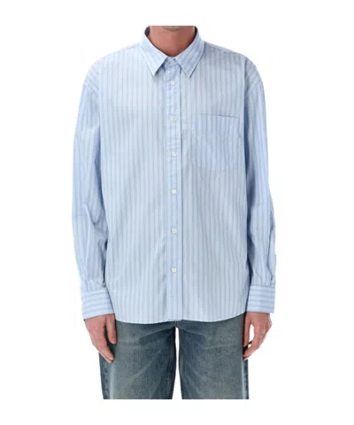 Sunflower Striped Oversized Shirt In Blue