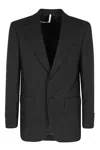 Sunflower Structured Black Wool Blazer With Lapels In Black