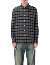 Sunflower Checked Studio Shirt In Black