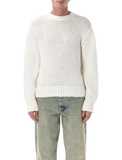 Sunflower Frederik Organic Cotton Crewneck Sweater In White
