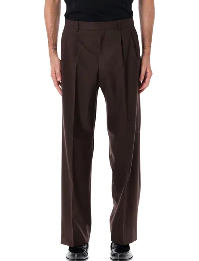 Sunflower Wide Pleated Trousers In Brown
