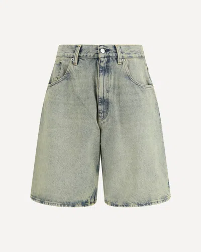 Sunflower Super Wide Denim Bermuda Shorts In Blue