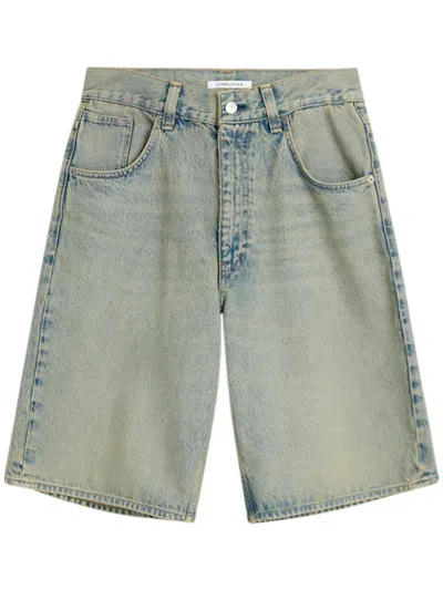 Sunflower Super Wide Denim Shorts With Classic Five-pocket Styling In Blue