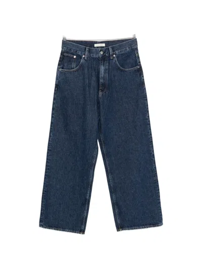 Sunflower Super Wide Logo-patch Jeans In Blue