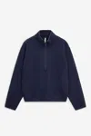 Sunflower Wool Half Zip Sweatshirt In Blue