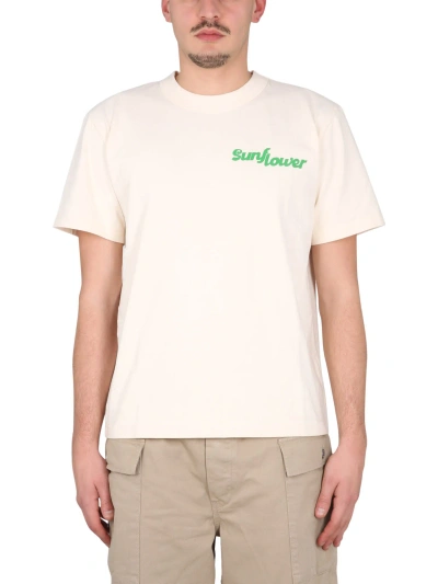 Sunflower T-shirt With Logo In White