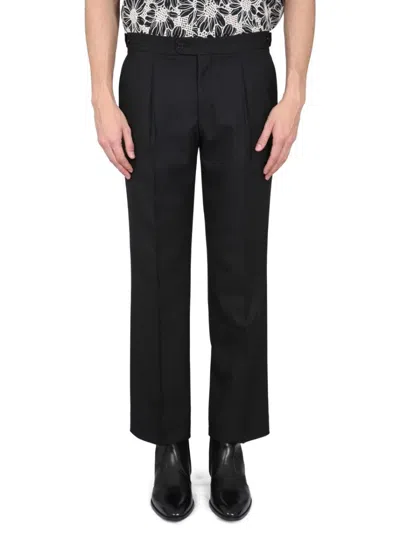 SUNFLOWER TAILORED BLACK PANTS WITH PLEATED DESIGN