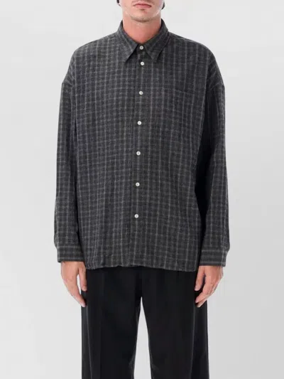 Sunflower Textured Checked Regular-fit Shirt In Black