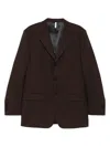 Sunflower Three-button Notch-lapel Jacket In Brown