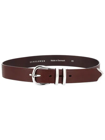 Sunflower Brown Leather Belt