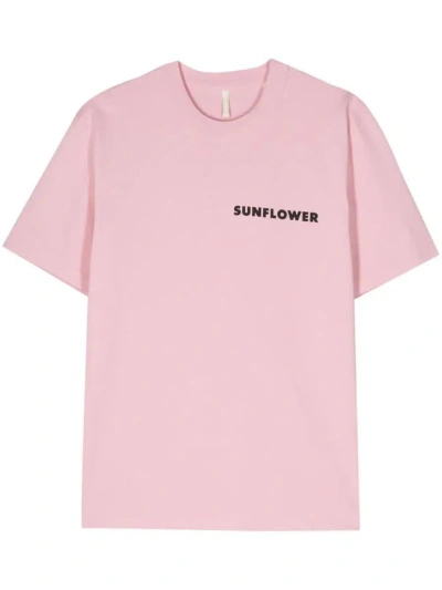 Sunflower Logo-print Cotton T-shirt In Pink