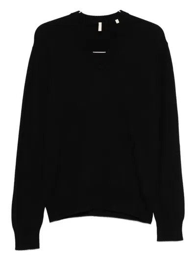 Sunflower V-neck Cashmere Sweater In Black