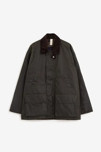 Sunflower Waxed Leisure Jacket In Green
