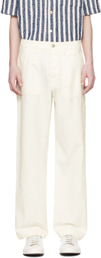 Sunflower White Twist Work Trousers In 010 White