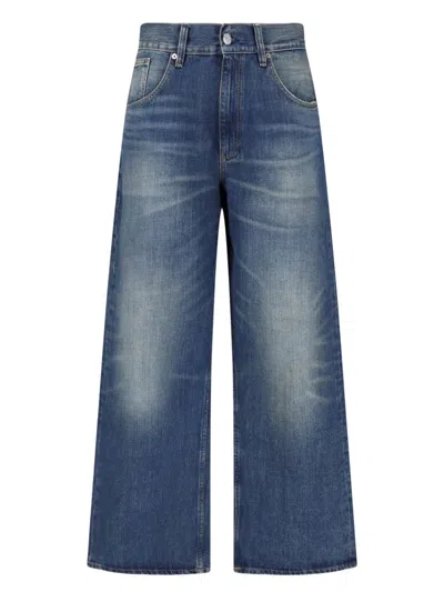 Sunflower Super Wide Faded-effect Jeans In Blue