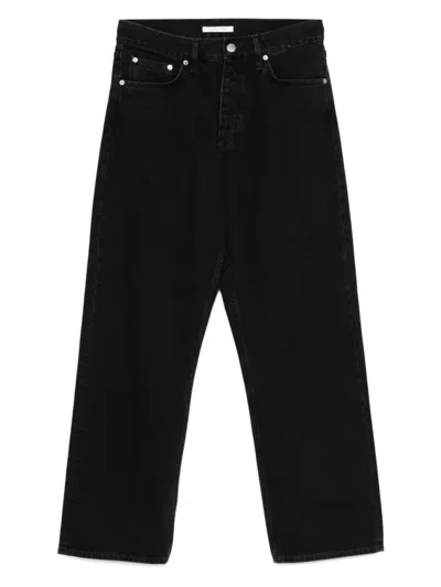SUNFLOWER WIDE LEG BLACK JEANS WITH CLASSIC FIVE-POCKET DESIGN