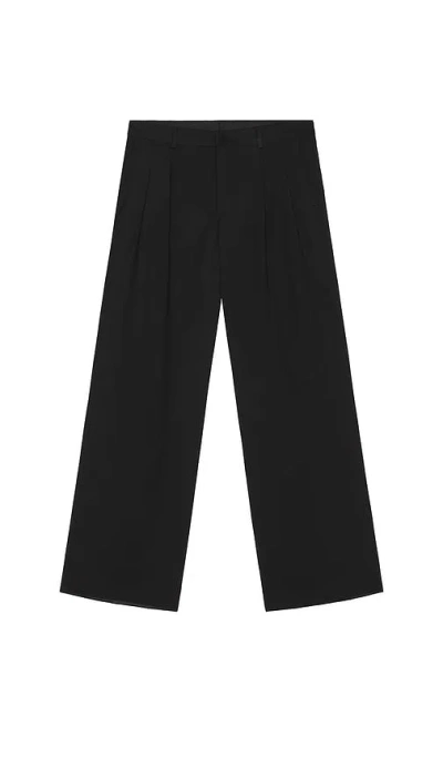 Sunflower Wide Pleated Trouser In Black