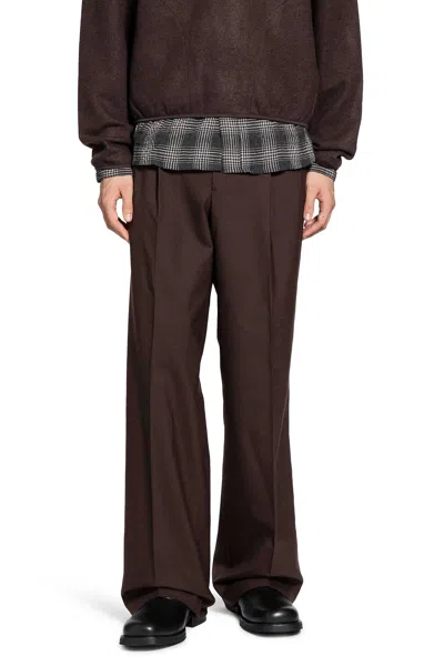 Sunflower Wide Pleated Trousers In Brown