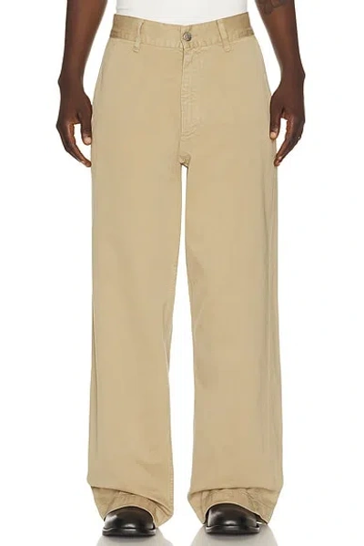 Sunflower Wide Twist Chino Pan In Neutral