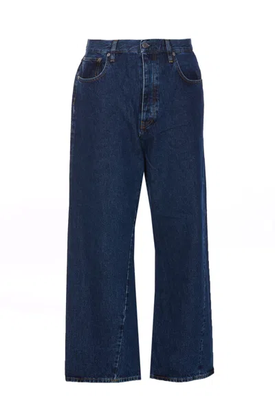 Sunflower Wide Twist Denim Jeans In Blue