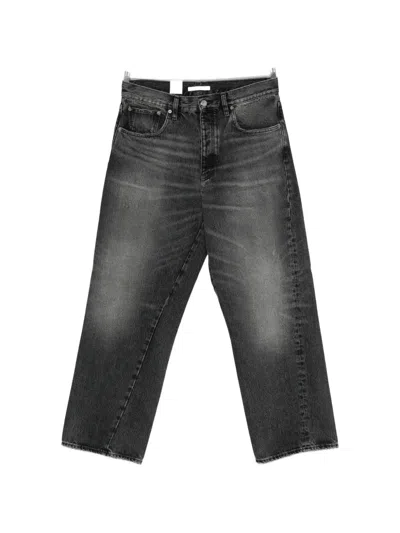 Sunflower Wide Twist Faded Denim Jeans In Gray