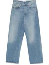 Sunflower Wide-leg Twisted Jeans In Blue