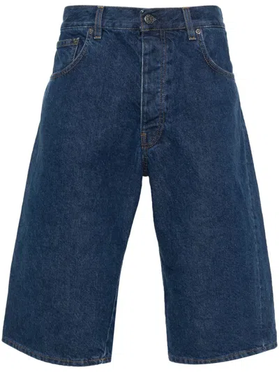 Sunflower Logo-patch Denim Shorts In 737 Rinse Blue
