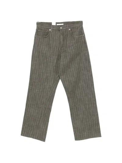 Sunflower Wide Twist Striped Straight Jeans In Gray
