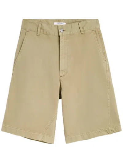 Sunflower Wide-leg Chino Shorts With Polished Finish In Brown
