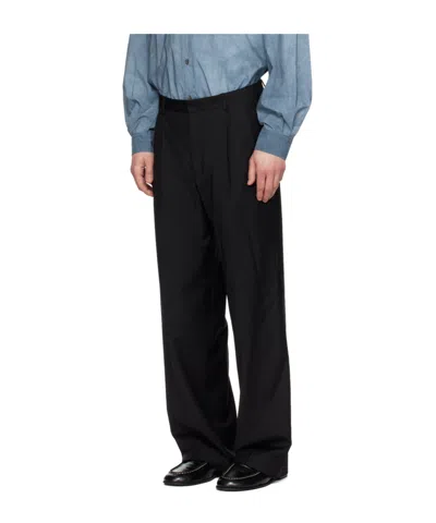Sunflower Wide-pleated Casual Pants In Black