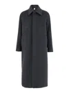 Sunflower Grey Winter Coat Frontal Buttons Closure In Gray