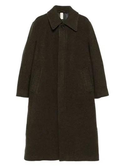 Sunflower Winter Wool Single-breasted Coat In Green