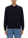 Sunflower Black Polo Shirt With Classic Collar And Ribbed Trims