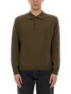 Sunflower Wool Polo Shirt In Brown
