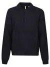 Sunflower Long Sleeves Wool Sweater In Blue