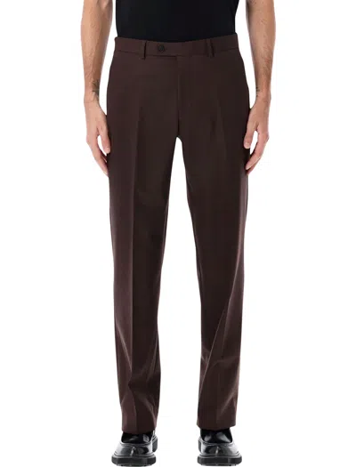 Sunflower Wool Twill Trousers In Brown In Animal Print
