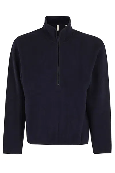 Sunflower Wool Zip Sweatshirt In Navy