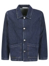 Sunflower Worker Jacket In Rinse Blue