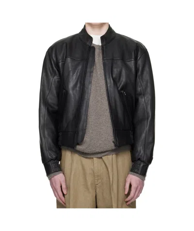 Sunflower Zip-front Elasticated-cuff Jacket In Black