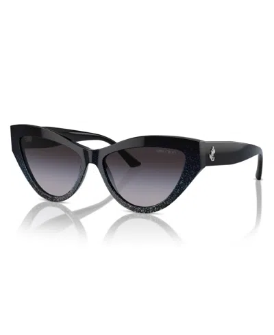 Sunglass Hut Collection Women's Sunglasses, Jc5004 In Black Gradient Glitter
