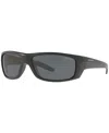 Sunglass Hut Collection Polarized Sunglasses , Hu2007 63 In Matte Black,grey Polar