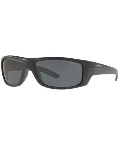 Sunglass Hut Collection Polarized Sunglasses , Hu2007 63 In Matte Black,grey Polar