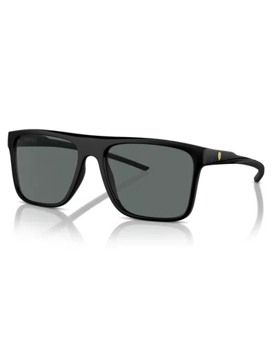 Sunglass Hut Collection Scuderia Ferrari Men's Polarized Sunglasses, Fz6006 In Black