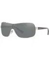 Sunglass Hut Collection Sunglasses, 0hu1008 In Shiny Silver,light Blue Silver Mirror