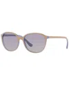 Sunglass Hut Collection Women's Polarized Sunglasses, Hu2003 In Top Beige On Azure