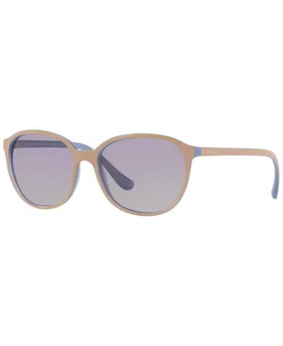 Sunglass Hut Collection Women's Polarized Sunglasses, Hu2003 In Top Beige On Azure