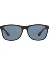 Sunglass Hut Matte-effect Square-frame Sunglasses In Black